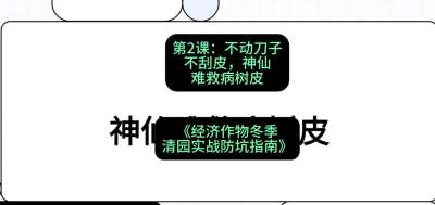 第2节：【物理手段】不动刀子不刮皮，神仙难救病树皮，课程：《经济作物冬季清园&middot;实战防坑指南》#识农AI