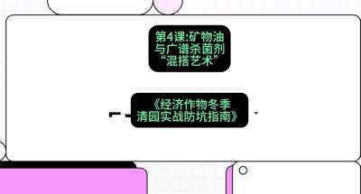 第4节：【替代方案】矿物油与广谱杀菌剂的&ldquo;混搭艺术&rdquo;，课程：《经济作物冬季清园&middot;实战防坑指南》#识农AI