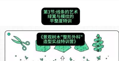 第03节：线条的艺术&mdash;&mdash;绿篱与模纹的平整度特训，课程：《景观树木&ldquo;整形外科&rdquo;造型实战特训营》#识农AI