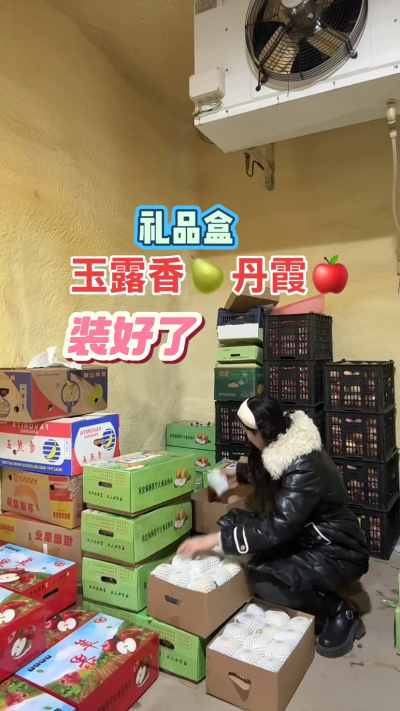 玉露香梨，丹霞苹果礼品盒